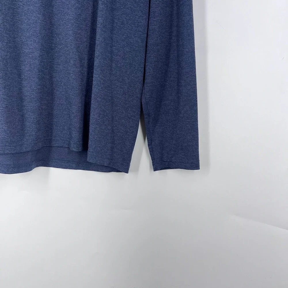 Nike Mens Dri-FIT Long Sleeve Training Shirt Heather Blue AT1120-471 Size M